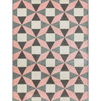 Modern living room rug colorful geometric triangle square print rug polyester pet-friendly rug