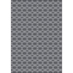 Modern living room rug in gray geometric oval print rug polyester dirt-repellent washable rug for the area