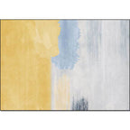 Stylish abstract rug Yellow and Gray Nordic rug Polyester Washable Non-slip back rug for the living room