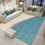 Colorful Round Bedroom Carpet Novelty Color Block Pattern Area Rug Polyester Washable Anti-Slip Carpet