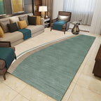 Colorful Round Bedroom Carpet Novelty Color Block Pattern Area Rug Polyester Washable Anti-Slip Carpet
