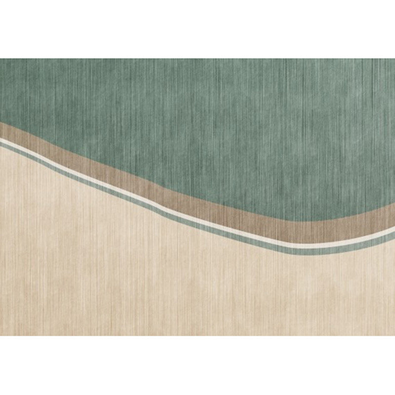 Colorful Round Bedroom Carpet Novelty Color Block Pattern Area Rug Polyester Washable Anti-Slip Carpet