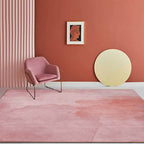 Unique abstract rug Pink simple rug polyester washable non-slip backing rug for the living room