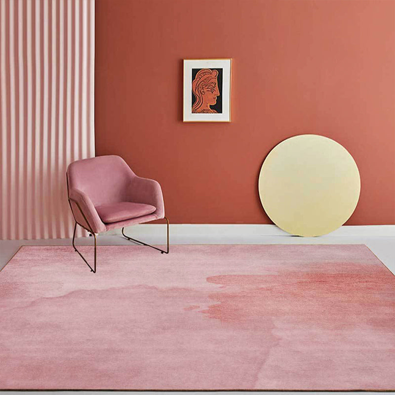 Unique abstract rug Pink simple rug polyester washable non-slip backing rug for the living room