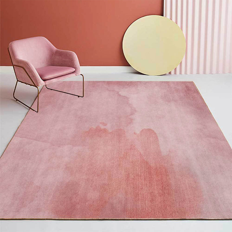 Unique abstract rug Pink simple rug polyester washable non-slip backing rug for the living room