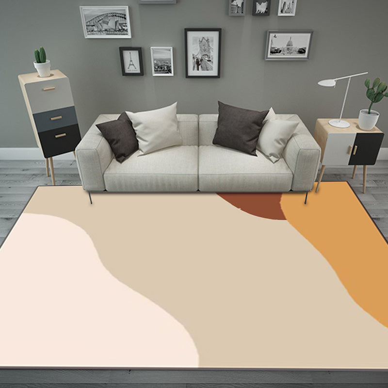 Novelty Living Room Rug Colorful Color Block Print Rug Polyester Pet Friendly Stain Resistant Rug