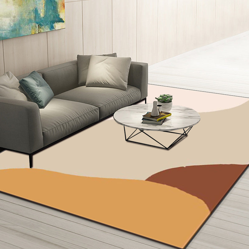 Novelty Living Room Rug Colorful Color Block Print Rug Polyester Pet Friendly Stain Resistant Rug