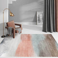 Casual abstract rug Green Pink and Gray Polyester rug Machine washable Non-slip rug for the bedroom