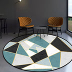 Minimalist modern rug in gray geometric irregular shape pattern rug polyester non-slip rug for home decoration