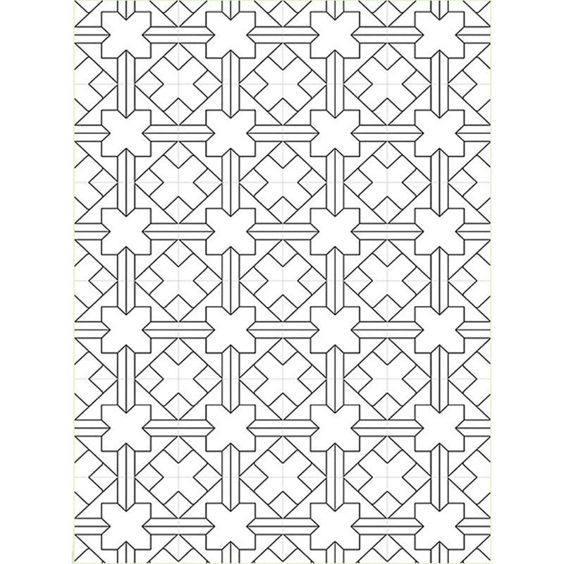 Simply modern rug in white geometric cross square pattern rug polyester pet-friendly rug for home decor