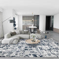 Gray Shabby Chic Rug Polyester Floral Pattern Rug Machine Washable Non-Slip Backing Rug for the Living Room
