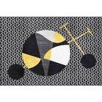 Black modern carpet polyester abstract carpet machine washable non-slip backing carpet for the living room
