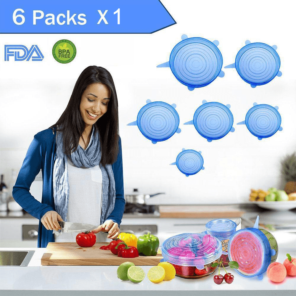 Silicone Stretch Lids, 6PCS
