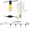 Weatherproof LED string lights