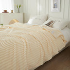 Wide Striped Flannel Fleece Blanket - CozyStripe