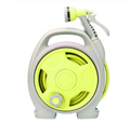Practical hose reel with spray nozzle – Compact garden hose cart for easy watering