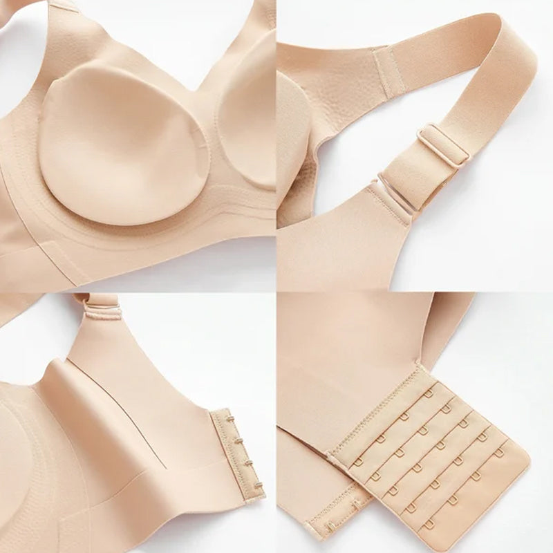 Side protection and anti-sag wireless bra