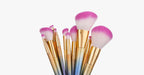 Set of 10 glittering makeup brushes - Ready to give you any look you desire!
