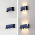 Lumiora Modern Solar-LED Wall Lamp for Outdoors | Rectangular Design | IP56 Waterproof | Different Sizes & Light Intensities