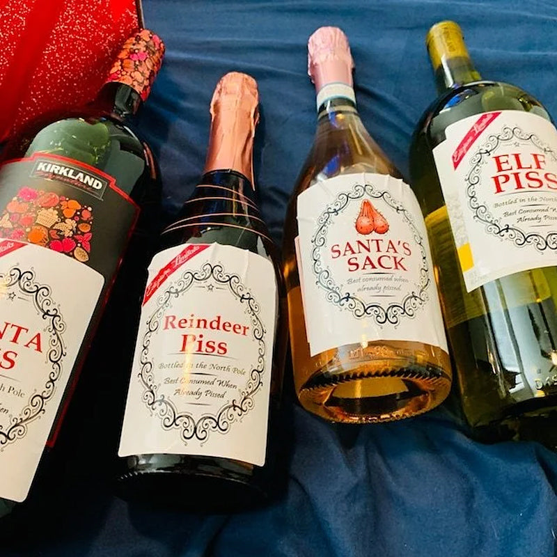 Christmas Fun Novelty Bottle Labels (5PART)