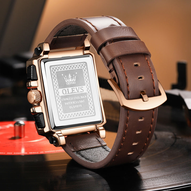 Olevs® Luminous Luxury Square Business Automatic Mechanical Watch