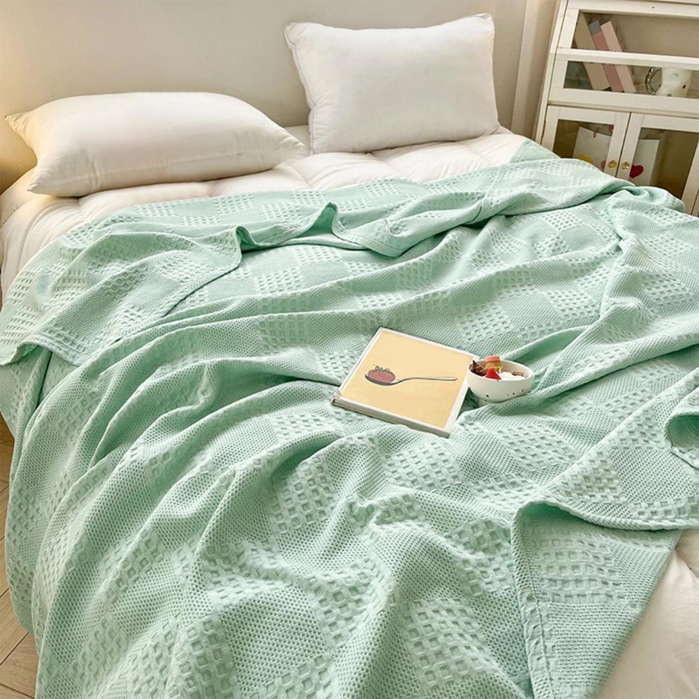 Cotura Waffle Blanket | 100% Organic Cotton | Breathable & Elegant | Waffle Structure