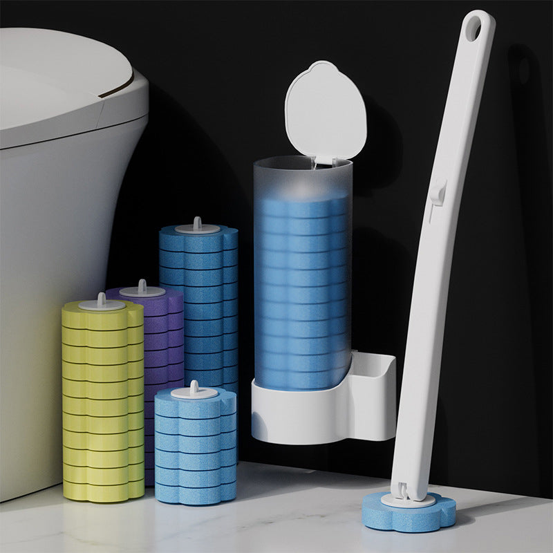 Toilet Wand Kit, Disposable Toilet Cleaning System with 18 Refill Heads