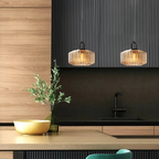Retro Colored Glass Pendant Lamp
