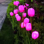 Solar Tulip Lawn Light Outdoor Garden LED Tulip Flower Light Ground Stake Landscape Light