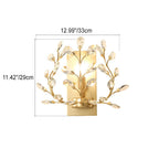 Luminis Wall Light | Luxury Crystal Design | Leaf Motif | 1-Bulb & Modern