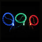 LED USB Cable - LED Flowing Visible Light Up Luminescent Smart Charge