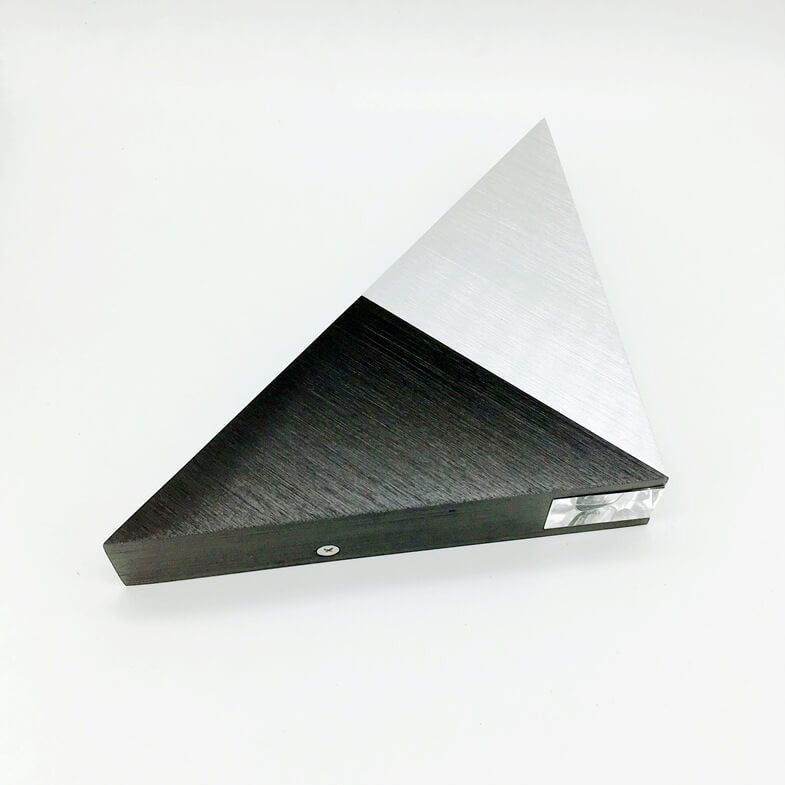 TriLumina Prism LED Wall Light | Creative Pyramid Design | Aluminum & Acrylic | Colored Light Options