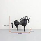 Black Stallion Metal Sculpture