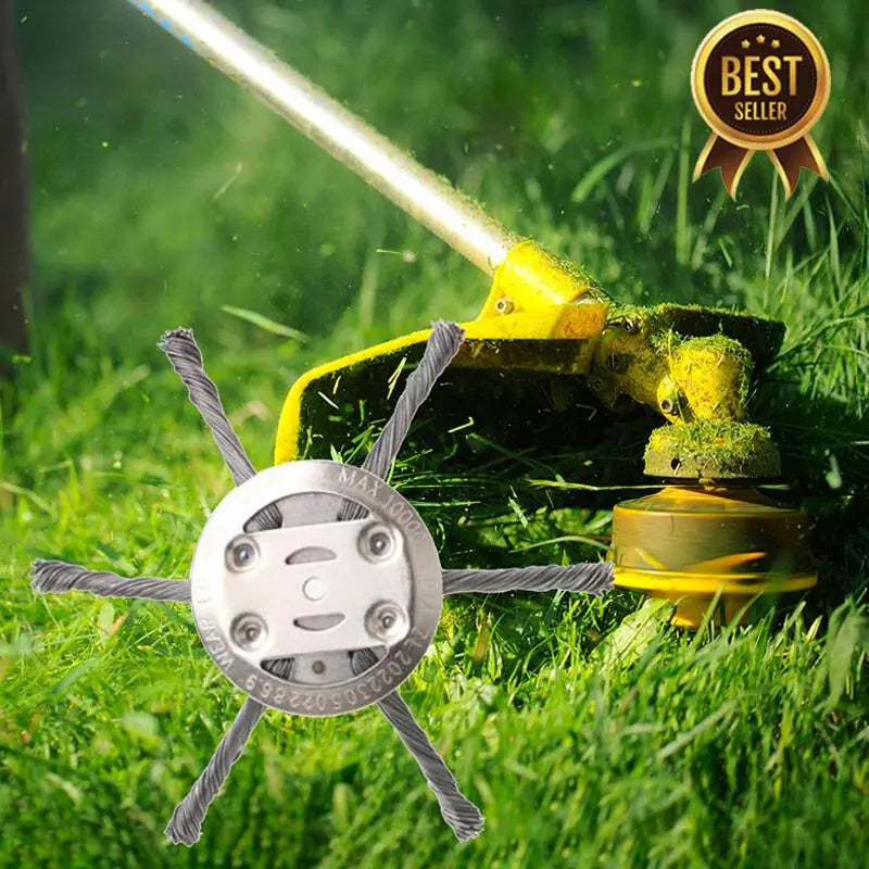 15 cm steel brush trimmer head – Safe for concrete & stone surfaces suitable