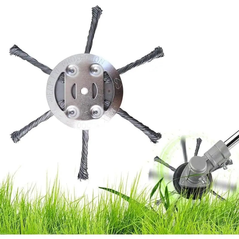 15 cm steel brush trimmer head – Safe for concrete & stone surfaces suitable