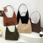 Suede messenger bag with large capacity