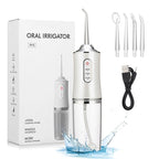 Waterproof irrigator dental cleaner, cordless & rechargeable water floss