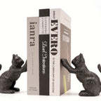 VintageCat - Rustic Cast Iron Bookends for Stylish Interiors