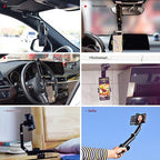 Rotatable and retractable car phone holder