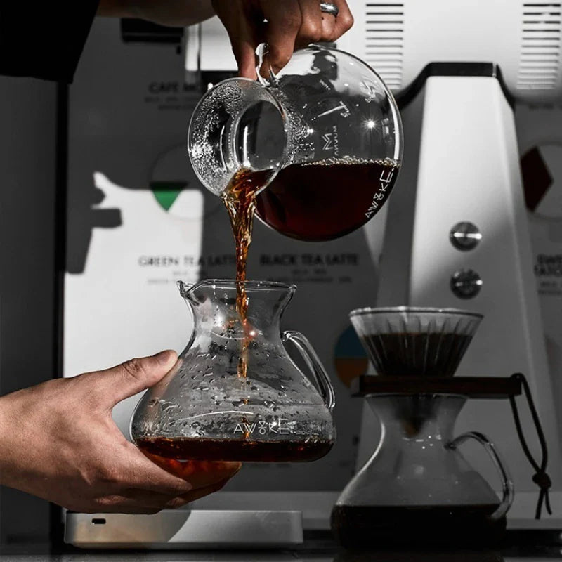15oz Glass Pour Over Coffee Server Heat-Resistant Drip Brewing Carafe