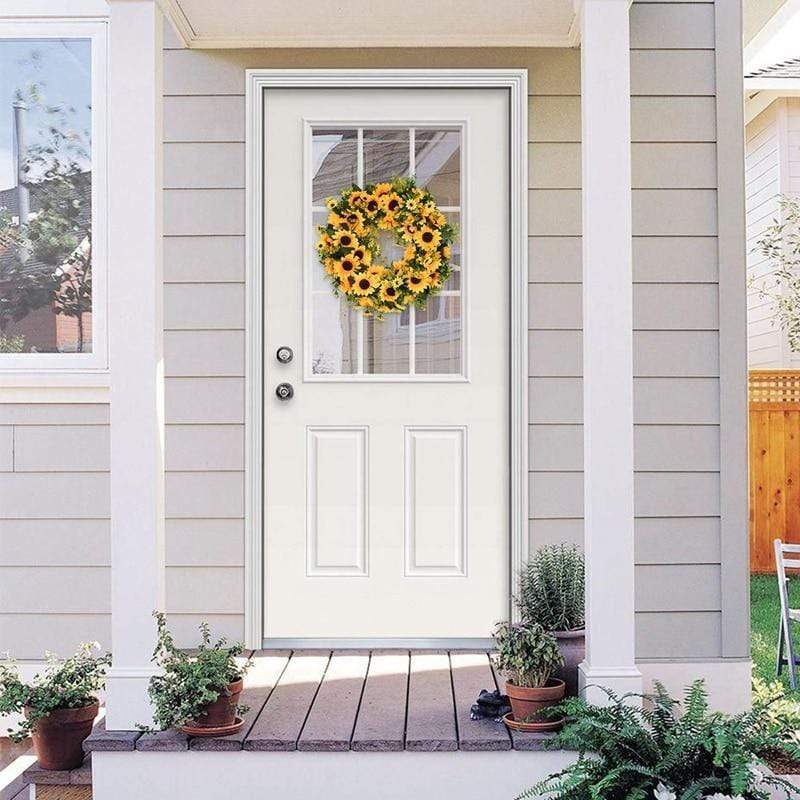 16'' Gold Artificial Sunflower Wreath