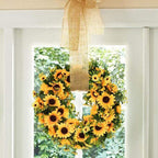 16'' Gold Artificial Sunflower Wreath