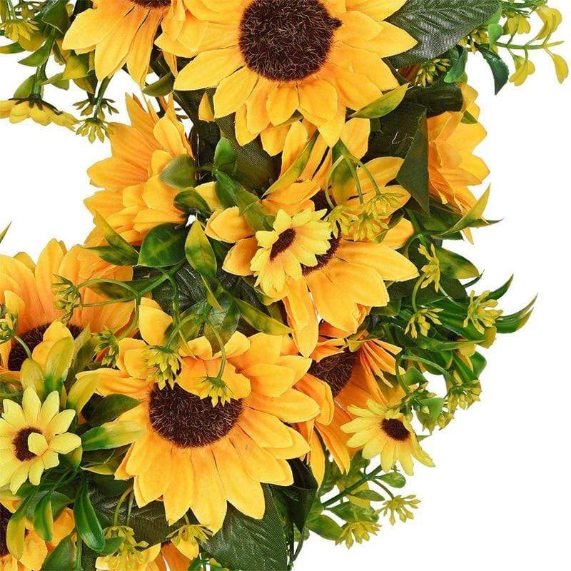 16'' Gold Artificial Sunflower Wreath