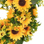 16'' Gold Artificial Sunflower Wreath