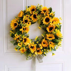 16'' Gold Artificial Sunflower Wreath