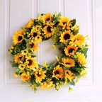 16'' Gold Artificial Sunflower Wreath