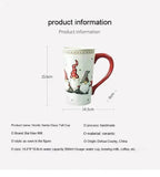 Christmas Large Capacity Nordic Christmas Tall Hat Ceramic Relief Mug Cup