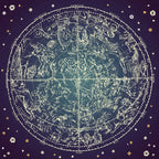 Purple Bedroom Rug Modern Space Constellation Pattern Area Rug Polyester Non-Slip Stain Resistant Rug