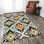 Yellow and black Persian carpet polyester checked pattern washable carpet non-slip backing carpet for living room