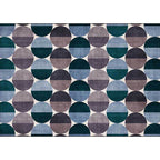 Blue and gray modern rug polyester geometric pattern rug washable non-slip backing rug for the living room